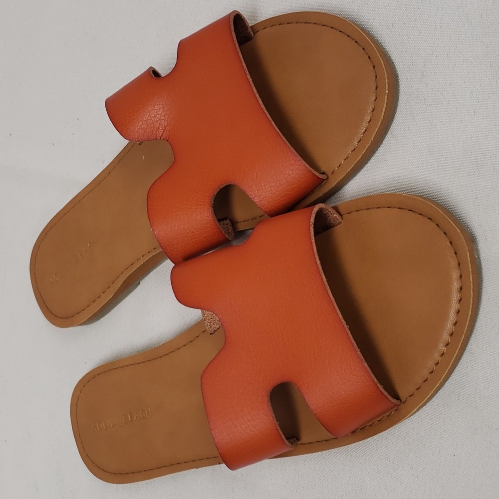 Kolili Beach Flat Slide Sandals Womens Size 9.5 Brown